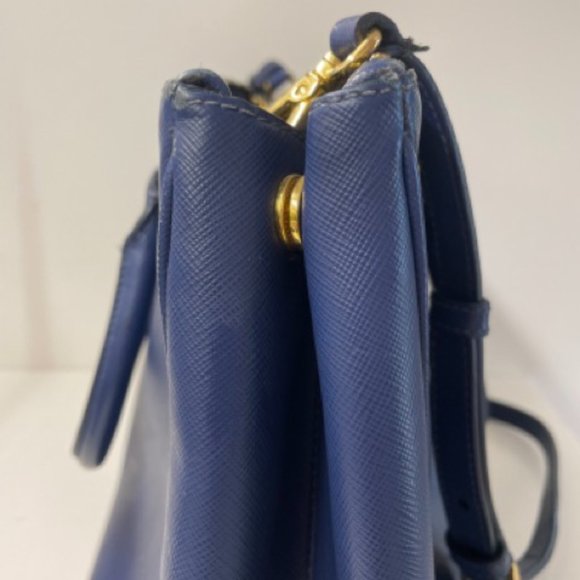 Medium Prada Galleria Saffiano navy leather bag - Picture 6 of 13